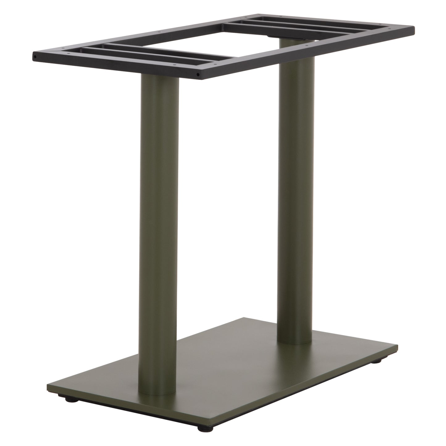 Base For Table Hm435.28 Metal Double In Green With Height Adjusters 80Χ40Χ72hcm.