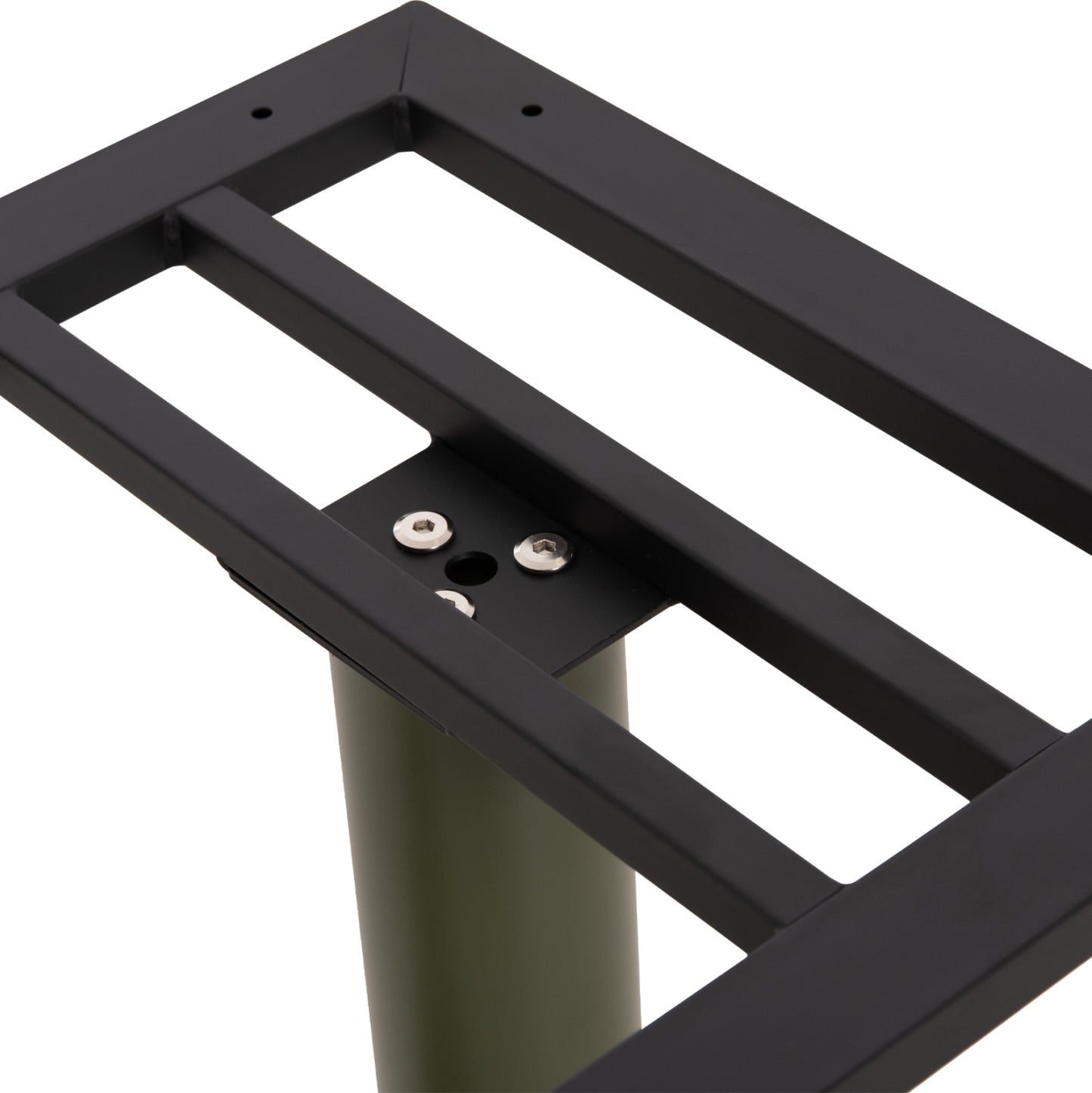 Base For Table Hm435.28 Metal Double In Green With Height Adjusters 80Χ40Χ72hcm.