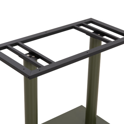 Base For Table Hm435.28 Metal Double In Green With Height Adjusters 80Χ40Χ72hcm.