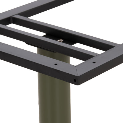 Base For Table Hm435.28 Metal Double In Green With Height Adjusters 80Χ40Χ72hcm.