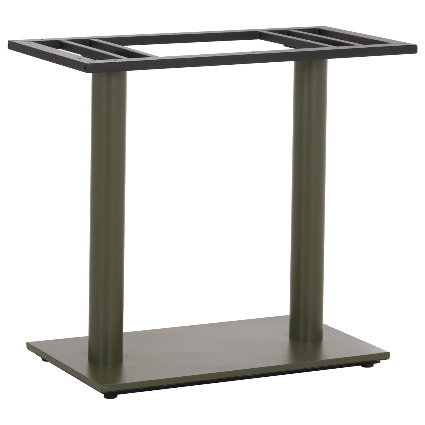 Base For Table Hm435.28 Metal Double In Green With Height Adjusters 80Χ40Χ72hcm.