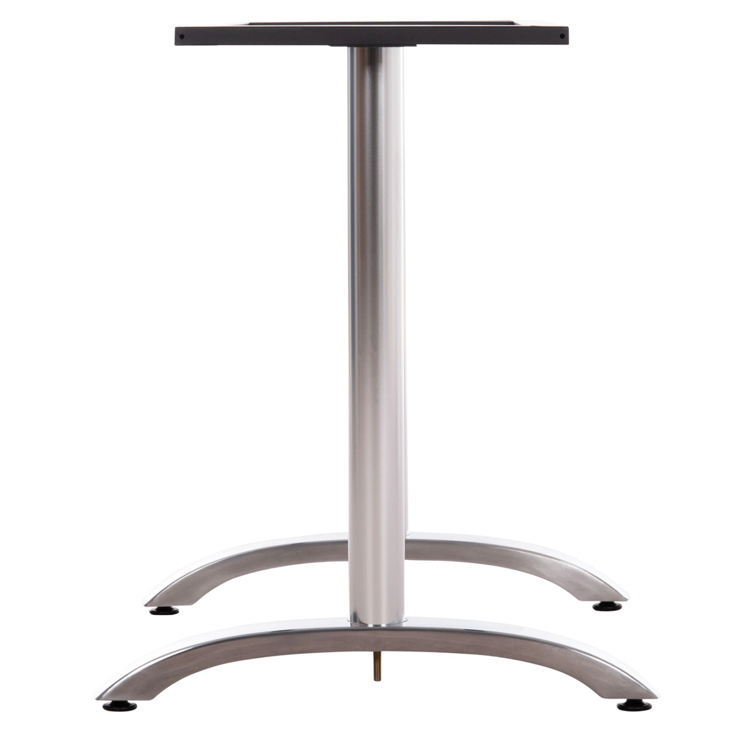 Double Base For Table Hm461.13 Chromed Aluminum With Height Adjusters 100x60x73hcm