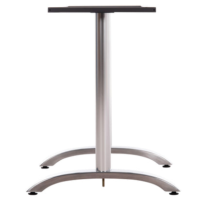Double Base For Table Hm461.13 Chromed Aluminum With Height Adjusters 100x60x73hcm