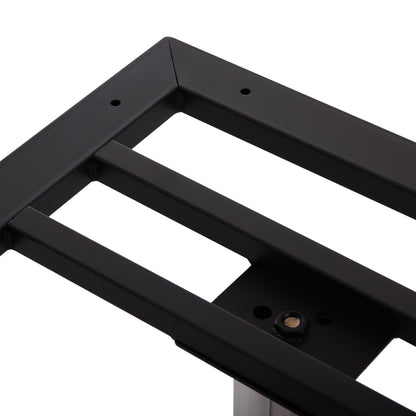 Double Base For Table Hm461.13 Chromed Aluminum With Height Adjusters 100x60x73hcm