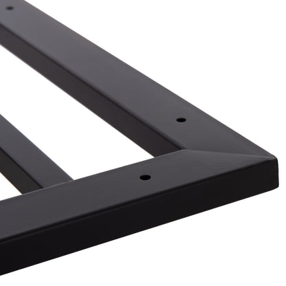 Double Base For Table Hm461.13 Chromed Aluminum With Height Adjusters 100x60x73hcm