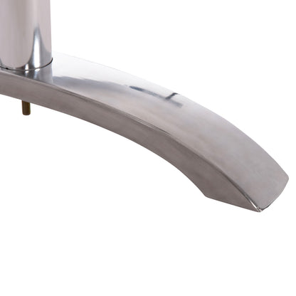 Double Base For Table Hm461.13 Chromed Aluminum With Height Adjusters 100x60x73hcm