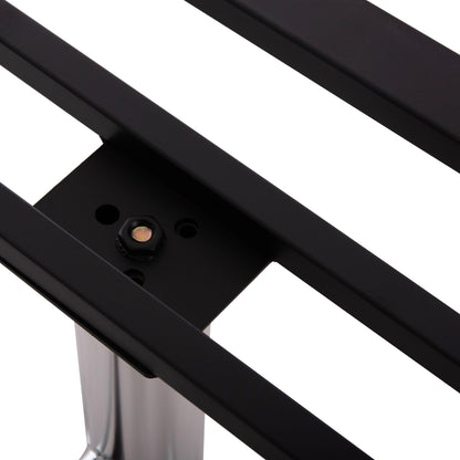 Double Base For Table Hm461.13 Chromed Aluminum With Height Adjusters 100x60x73hcm