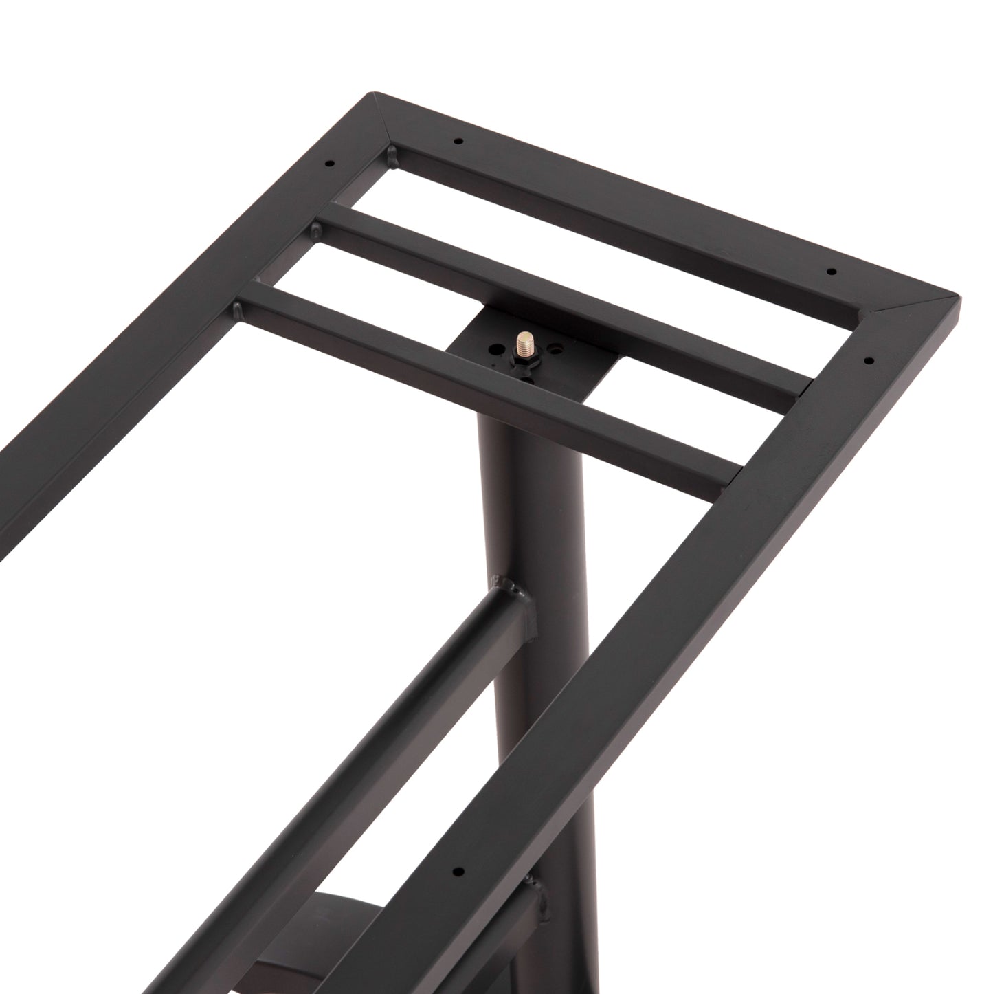 Base For Table Hm468.11 Aluminum Double In Matte Black With Height Adjusters 100Χ40Χ73hcm.