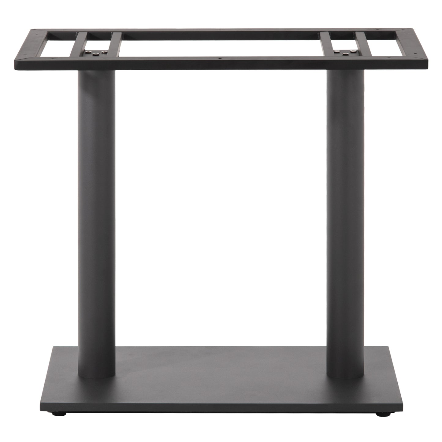 Base For Table Hm435.20 Metal Double In Matte Grey With Height Adjusters 80Χ40Χ72hcm.