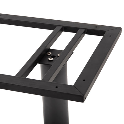 Base For Table Hm435.20 Metal Double In Matte Grey With Height Adjusters 80Χ40Χ72hcm.