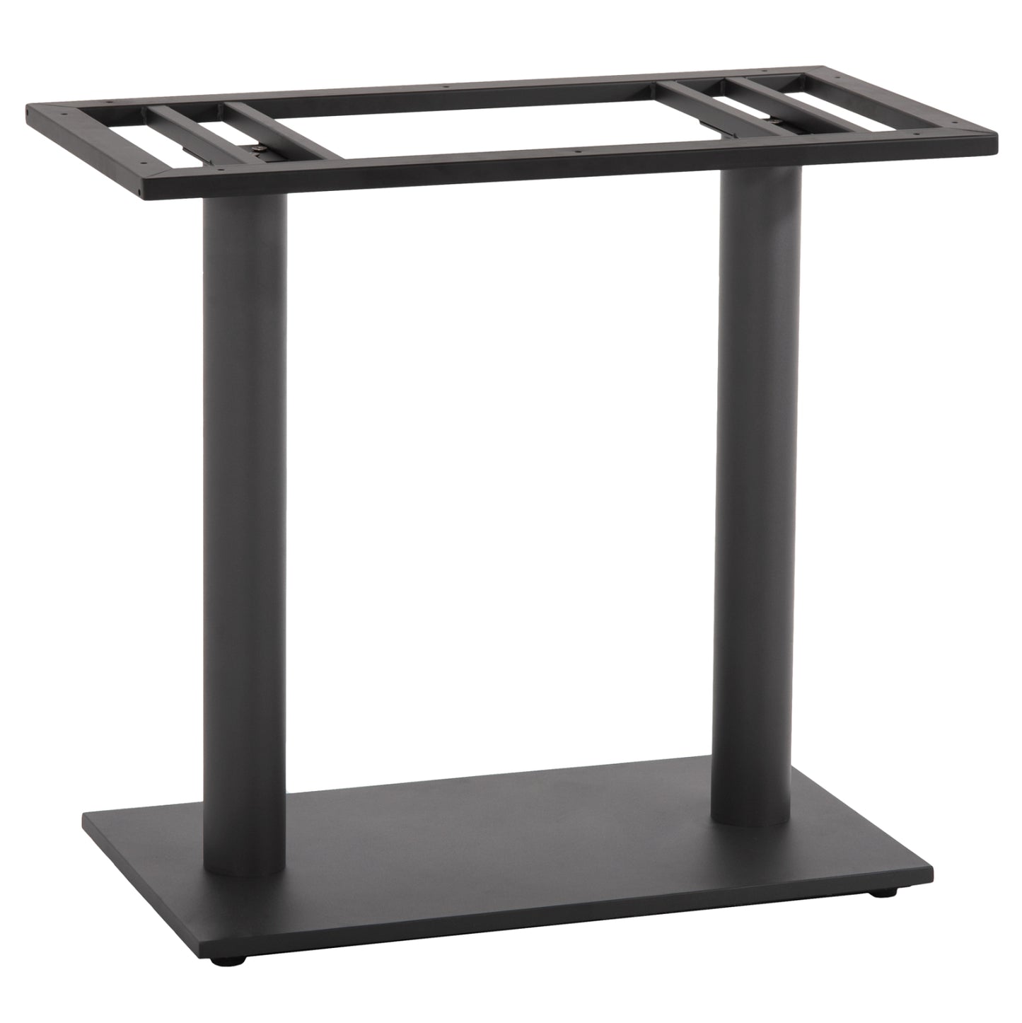 Base For Table Hm435.20 Metal Double In Matte Grey With Height Adjusters 80Χ40Χ72hcm.