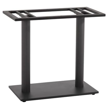 Base For Table Hm435.20 Metal Double In Matte Grey With Height Adjusters 80Χ40Χ72hcm.