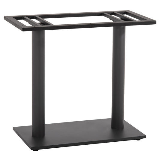 Base For Table Hm435.20 Metal Double In Matte Grey With Height Adjusters 80Χ40Χ72hcm.