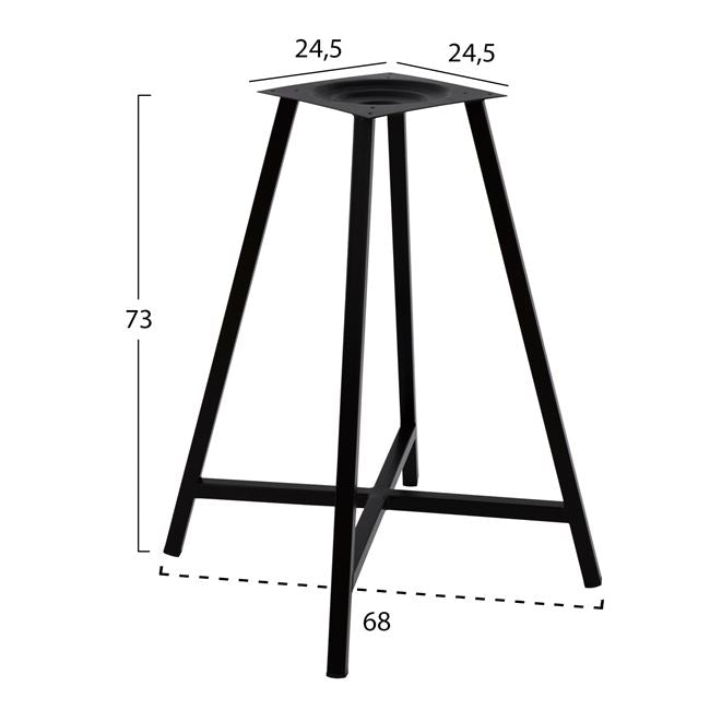 Table's Base Metallic Black Ts951