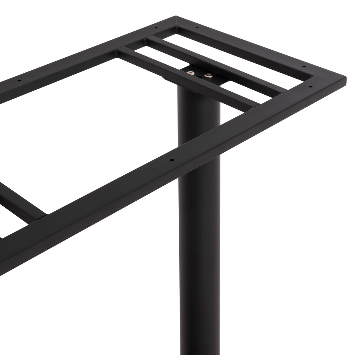 Base For Bar Table Hm480.01 Two Legs-metal In Black Color 80x40x108hcm.