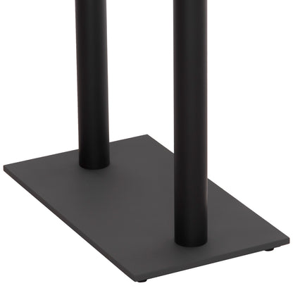 Base For Bar Table Hm480.01 Two Legs-metal In Black Color 80x40x108hcm.