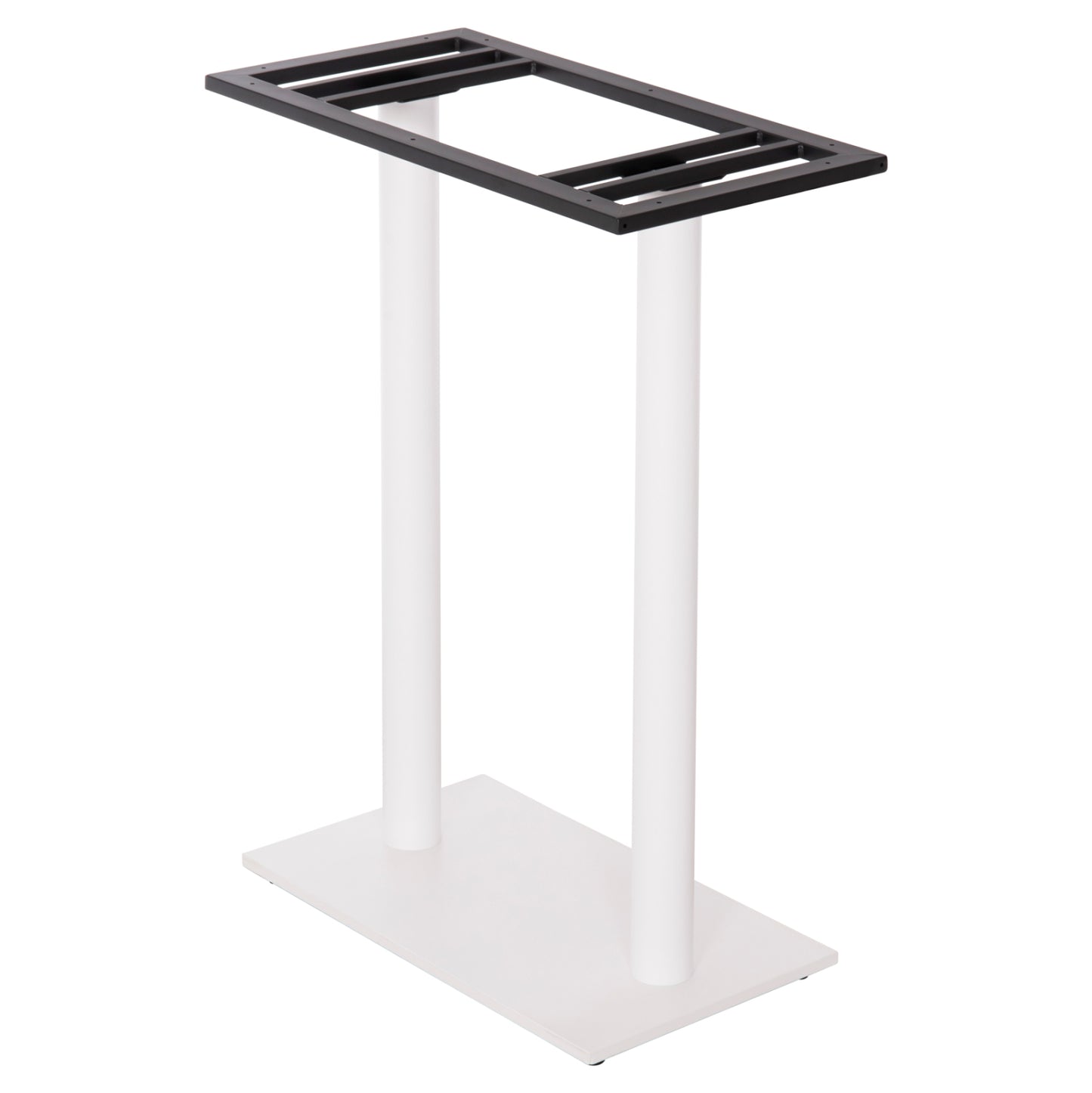 Base For Bar Table Hm480.02 Two Legs-metal In White Matte Color 80x40x108hcm.
