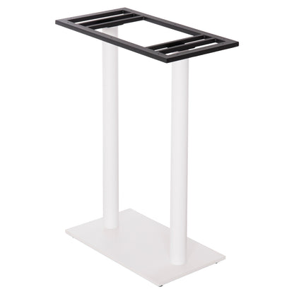 Base For Bar Table Hm480.02 Two Legs-metal In White Matte Color 80x40x108hcm.