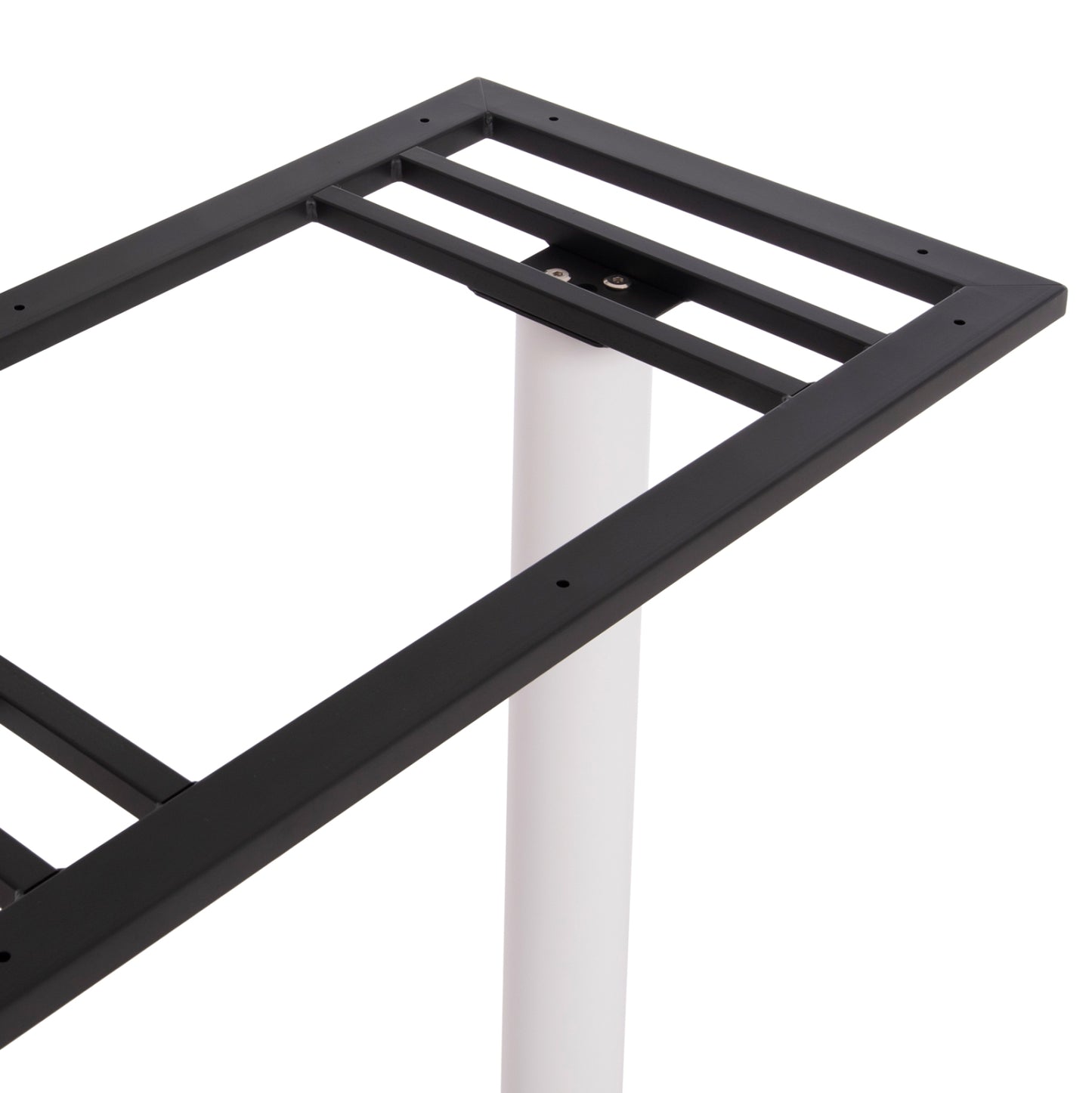Base For Bar Table Hm480.02 Two Legs-metal In White Matte Color 80x40x108hcm.