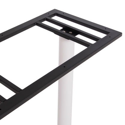 Base For Bar Table Hm480.02 Two Legs-metal In White Matte Color 80x40x108hcm.