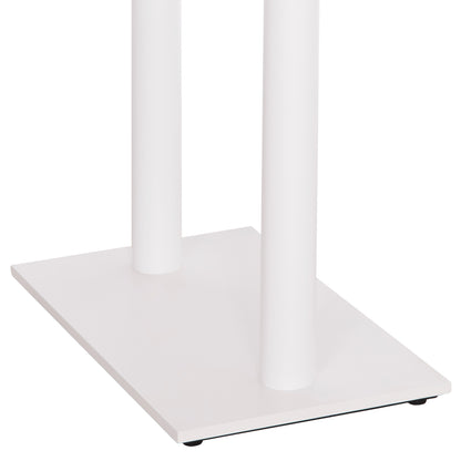 Base For Bar Table Hm480.02 Two Legs-metal In White Matte Color 80x40x108hcm.