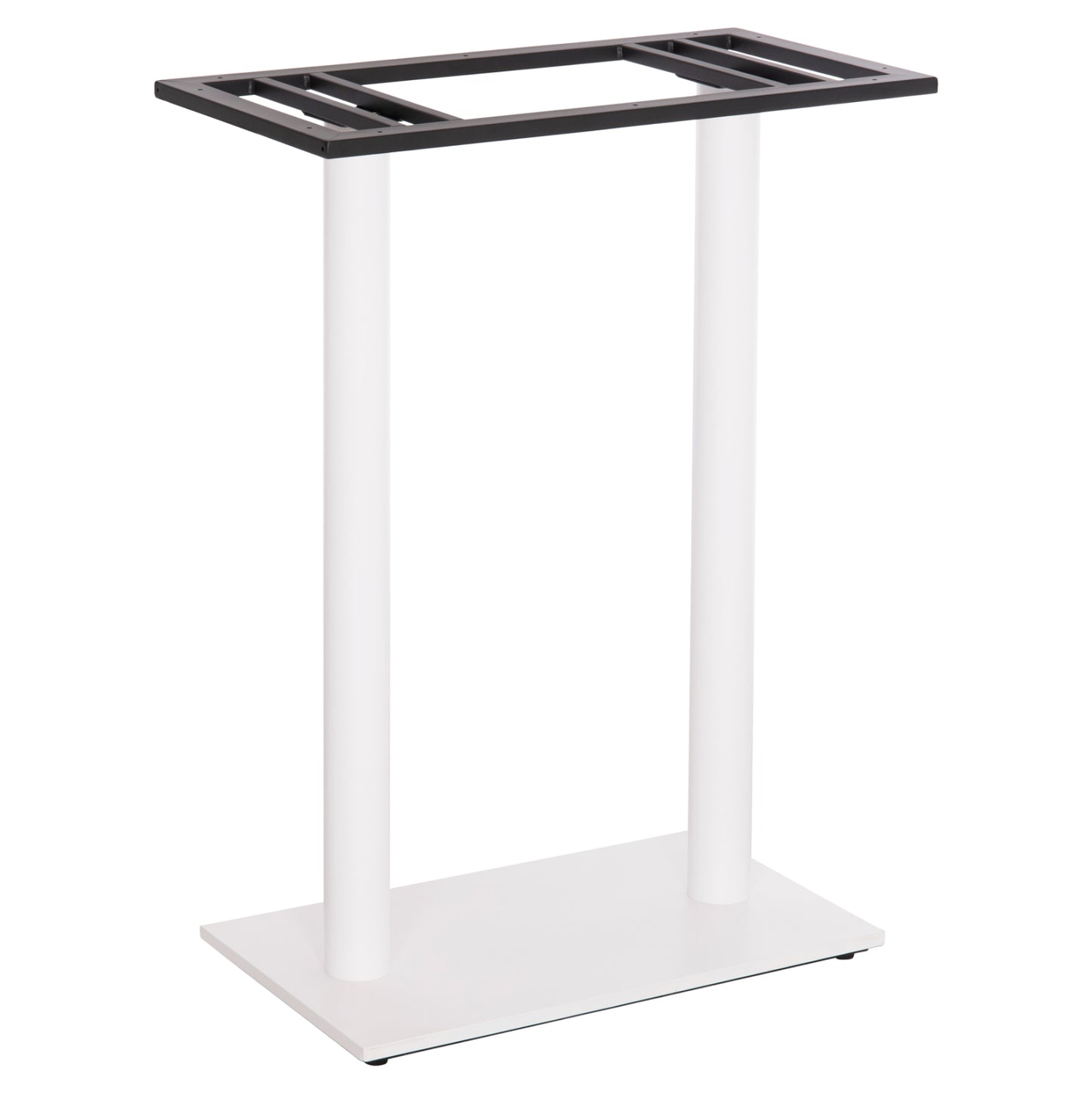 Base For Bar Table Hm480.02 Two Legs-metal In White Matte Color 80x40x108hcm.