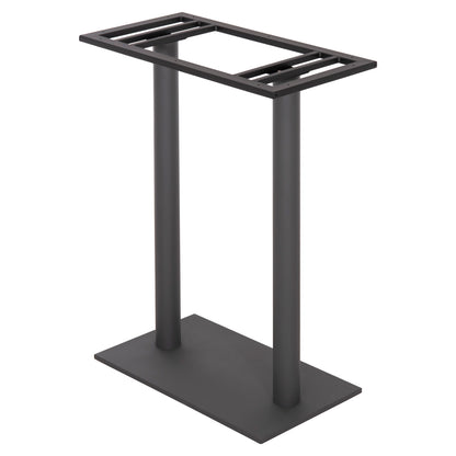 Base For Bar Table Hm480.20 Two Legs-metal In Grey Color 80x40x108hcm.