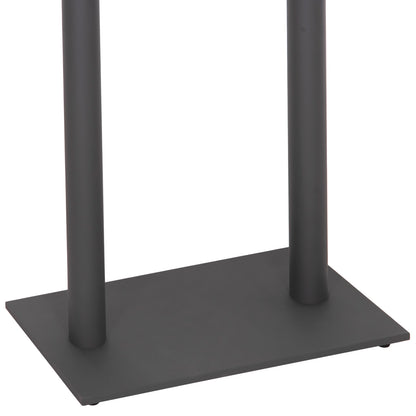 Base For Bar Table Hm480.20 Two Legs-metal In Grey Color 80x40x108hcm.