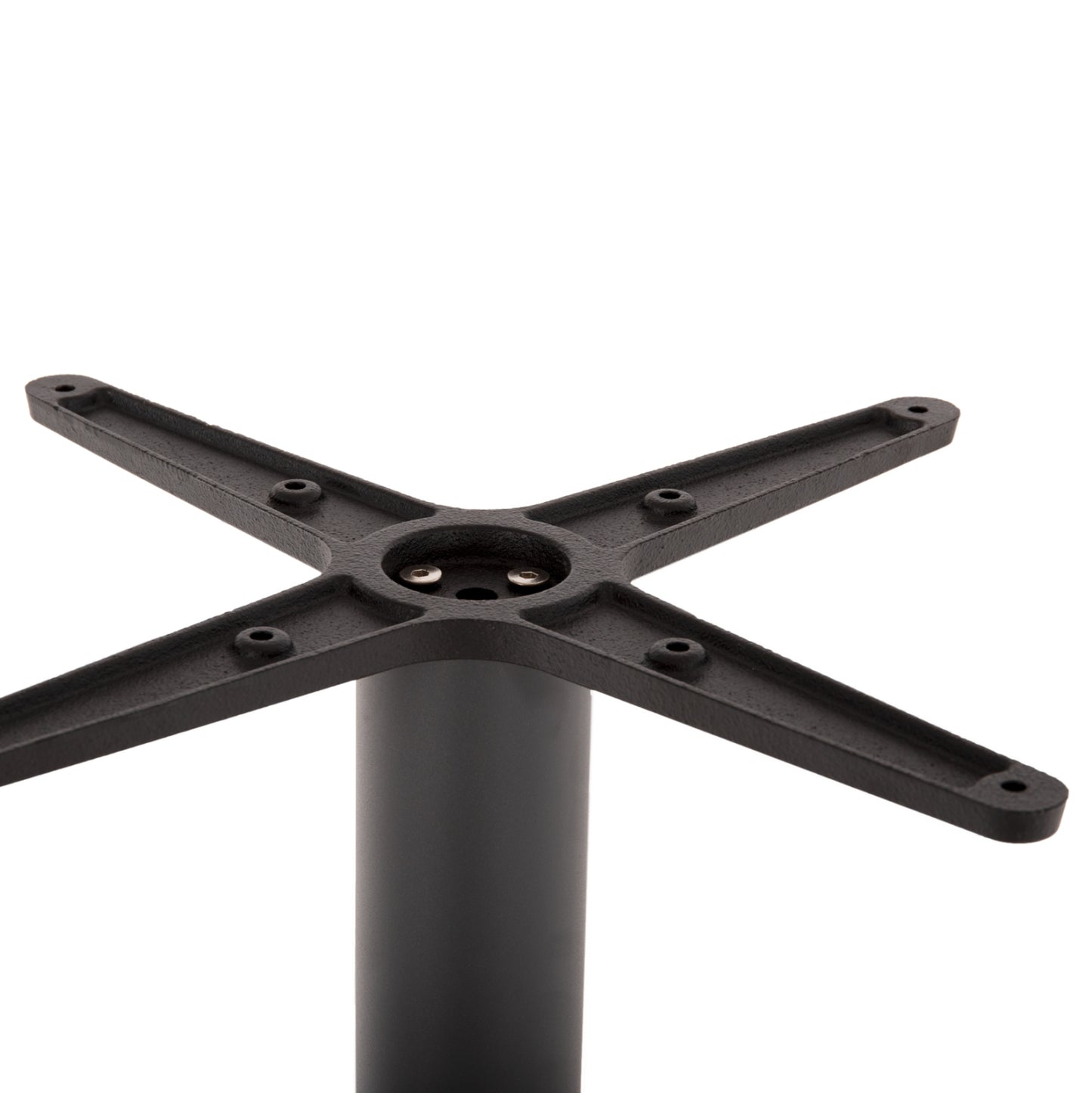 Base For Bar Table Hm439.20 Matte Grey Metal With Height Adjusters 46Χ46Χ108hcm.