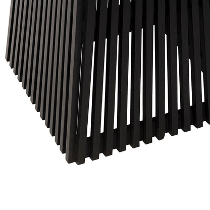 Indoor Table Base Square Frantz Hm9460.02 Indoors-mindi Wood In Black Color 60x60x75hcm.