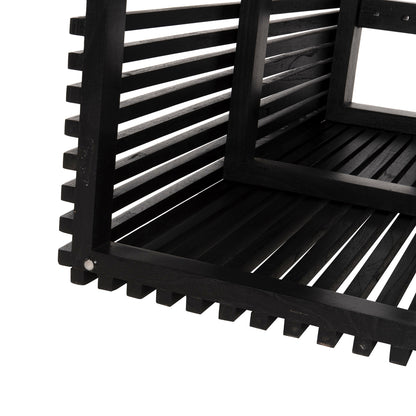 Indoor Table Base Square Frantz Hm9460.02 Indoors-mindi Wood In Black Color 60x60x75hcm.