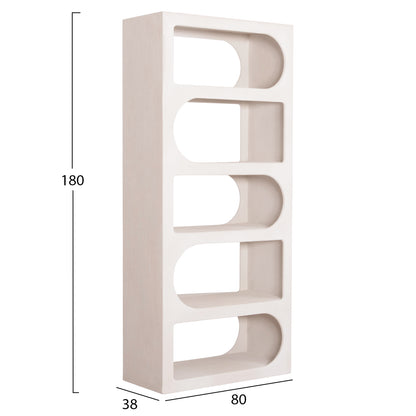 Bookcase Series Santorini Hm18062 Mdf In White Color 80x38x180hcm.