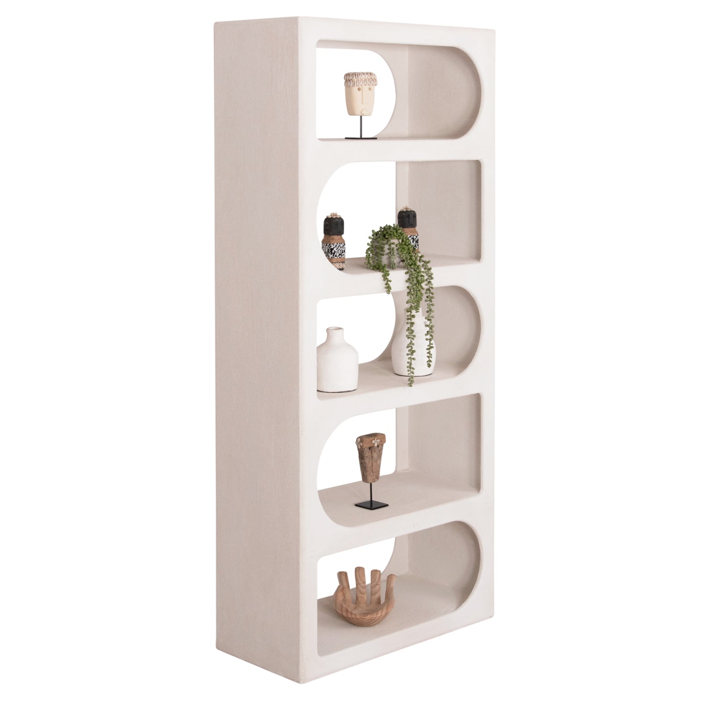 Bookcase Series Santorini Hm18062 Mdf In White Color 80x38x180hcm.