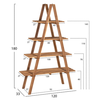 Pyramid Bookcase / Shelves - 120x180cm