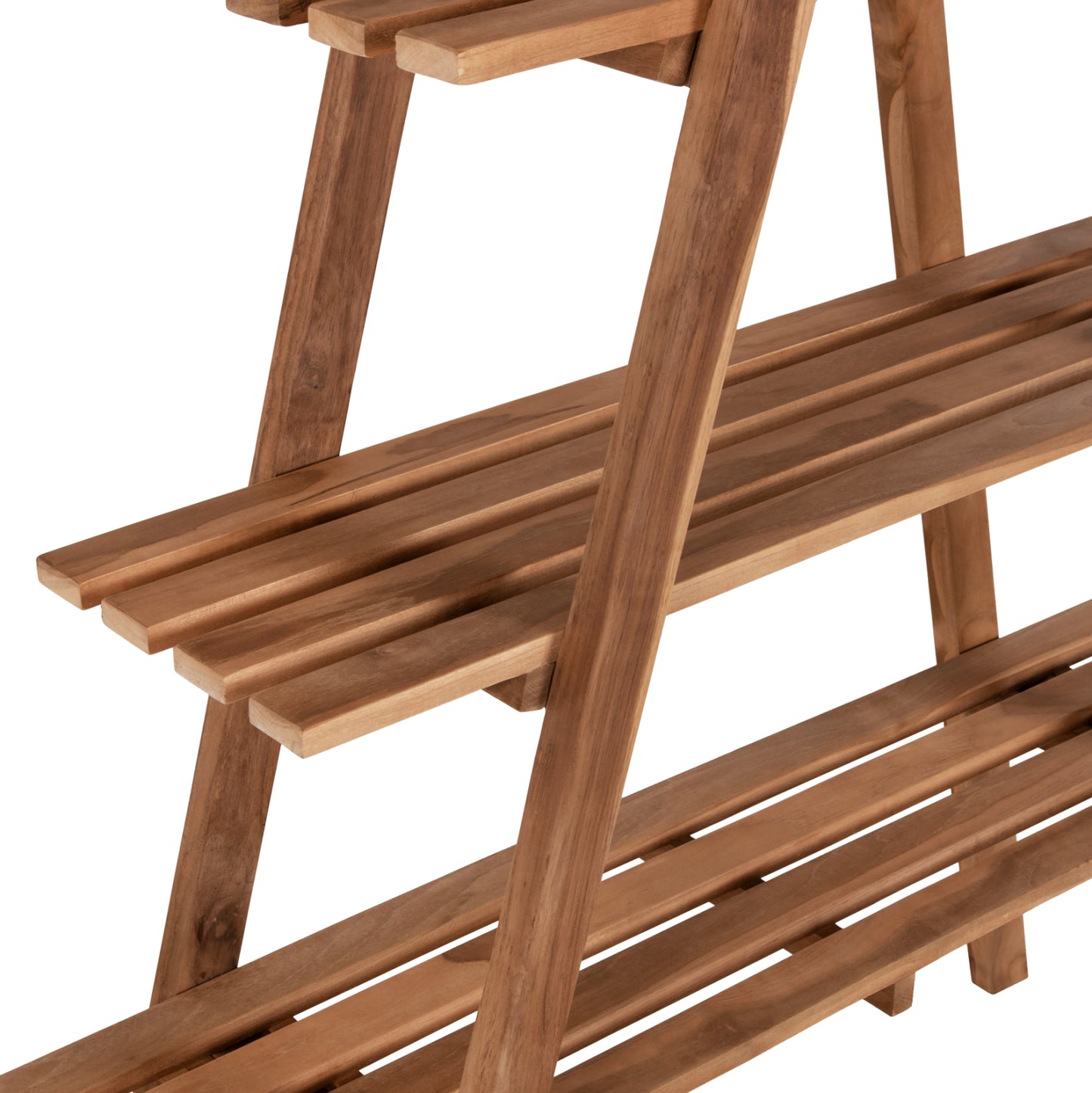 Bookcase Stam Hm7895 Teak Wood In Natural Color 120x33x180hcm