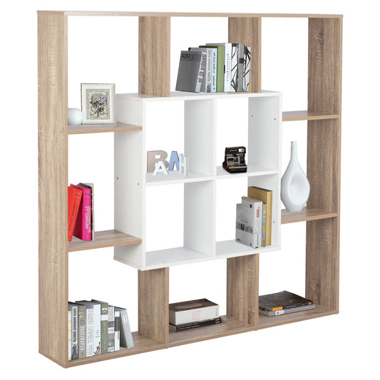 Bookcase Brody Hm8771.01 136x22x136 White