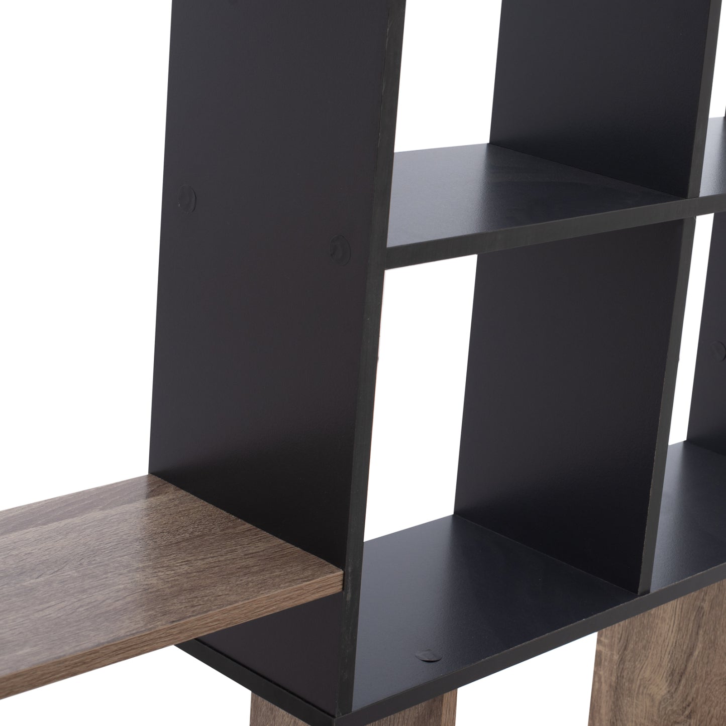 Bookcase Brody Hm8771.02 136x22x136 Gray