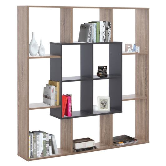 Bookcase Brody Hm8771.02 136x22x136 Gray