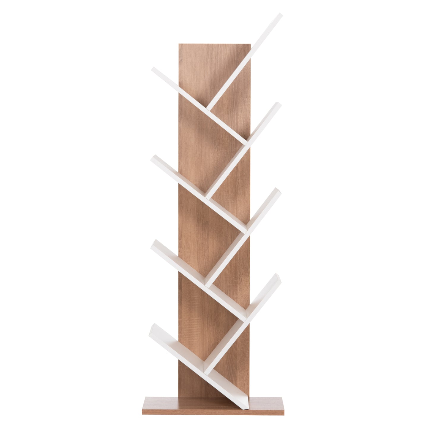 Bookcase Liana Hm9028.14 Melamine In Sonama/white 46x22x128.5hcm.