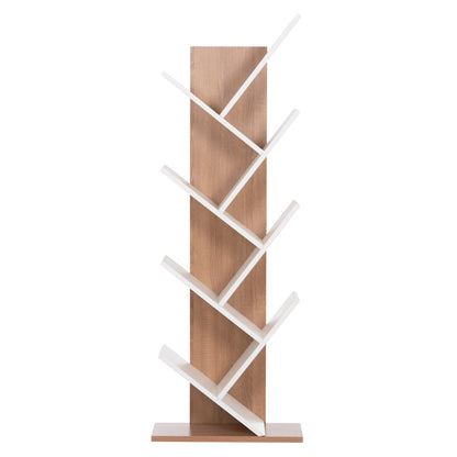 Bookcase Liana Hm9028.14 Melamine In Sonama/white 46x22x128.5hcm.