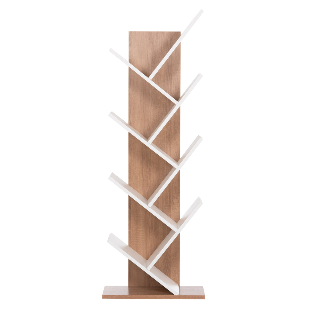 Bookcase Liana Hm9028.14 Melamine In Sonama/white 46x22x128.5hcm.