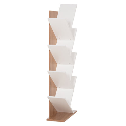 Bookcase Liana Hm9028.14 Melamine In Sonama/white 46x22x128.5hcm.