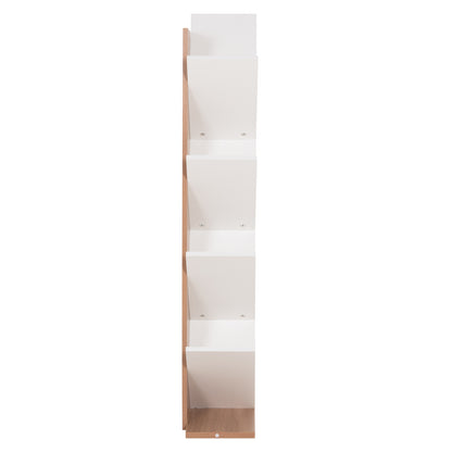 Bookcase Liana Hm9028.14 Melamine In Sonama/white 46x22x128.5hcm.