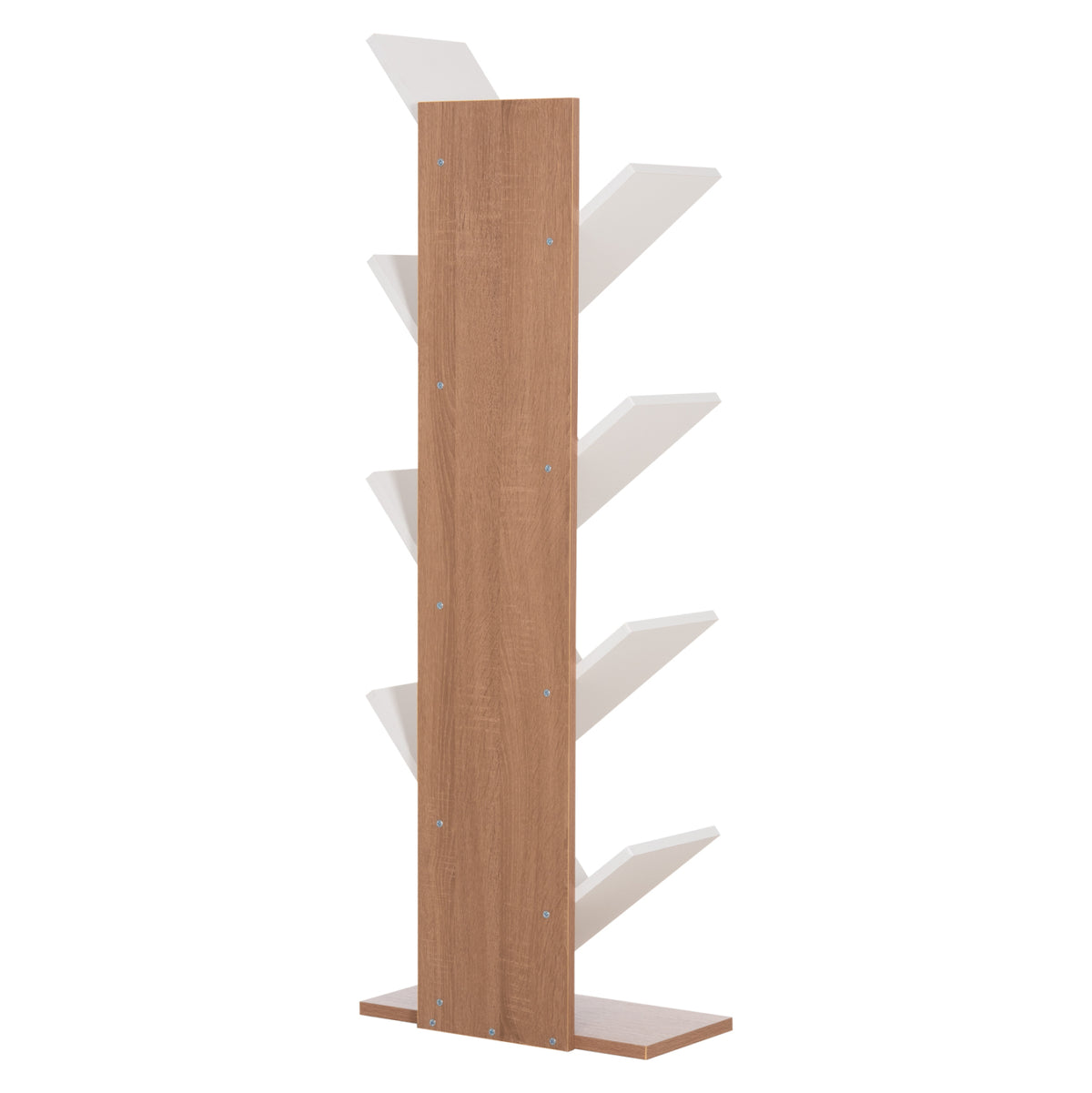 Bookcase Liana Hm9028.14 Melamine In Sonama/white 46x22x128.5hcm.