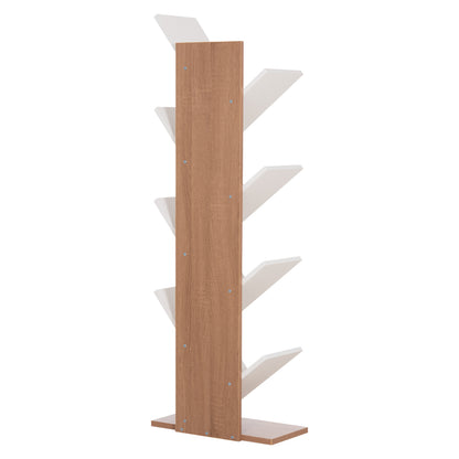 Bookcase Liana Hm9028.14 Melamine In Sonama/white 46x22x128.5hcm.
