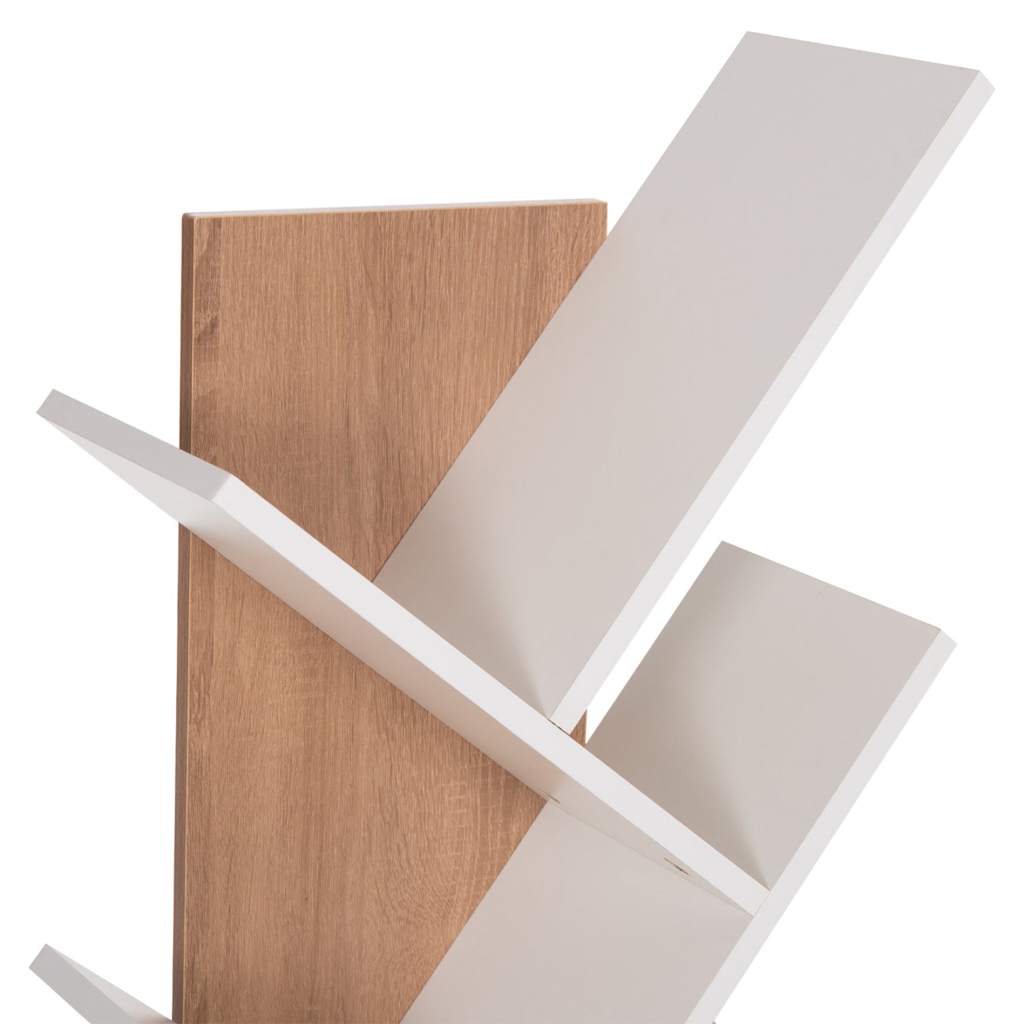 Bookcase Liana Hm9028.14 Melamine In Sonama/white 46x22x128.5hcm.