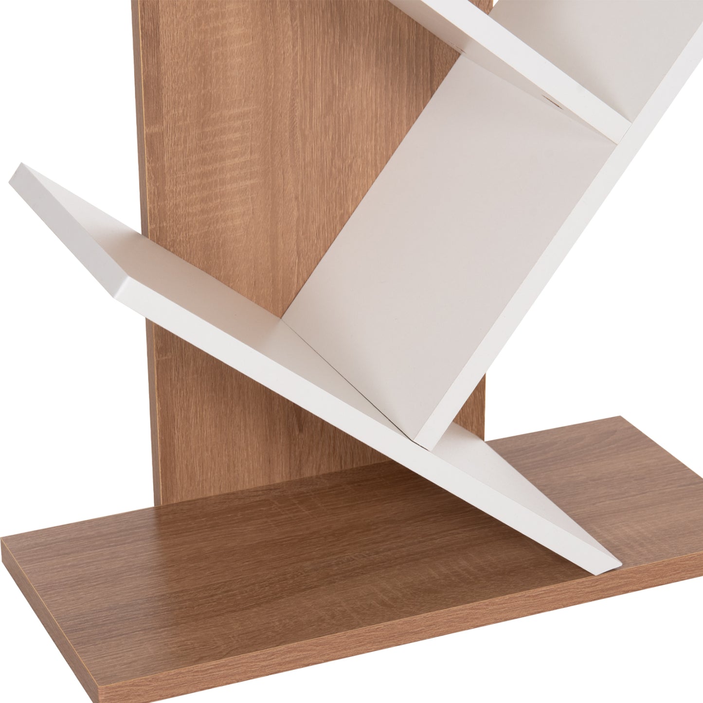 Bookcase Liana Hm9028.14 Melamine In Sonama/white 46x22x128.5hcm.
