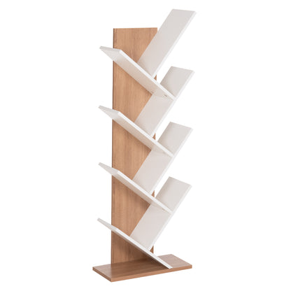 Bookcase Liana Hm9028.14 Melamine In Sonama/white 46x22x128.5hcm.