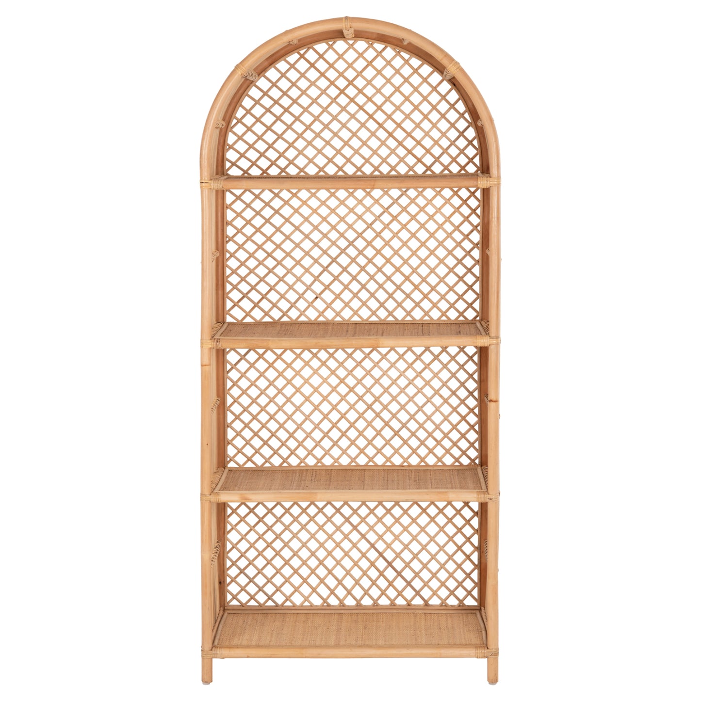 Bookcase Simok Hm9552 Made Of Natural Rattan In Natural Color 80x40x182hcm.