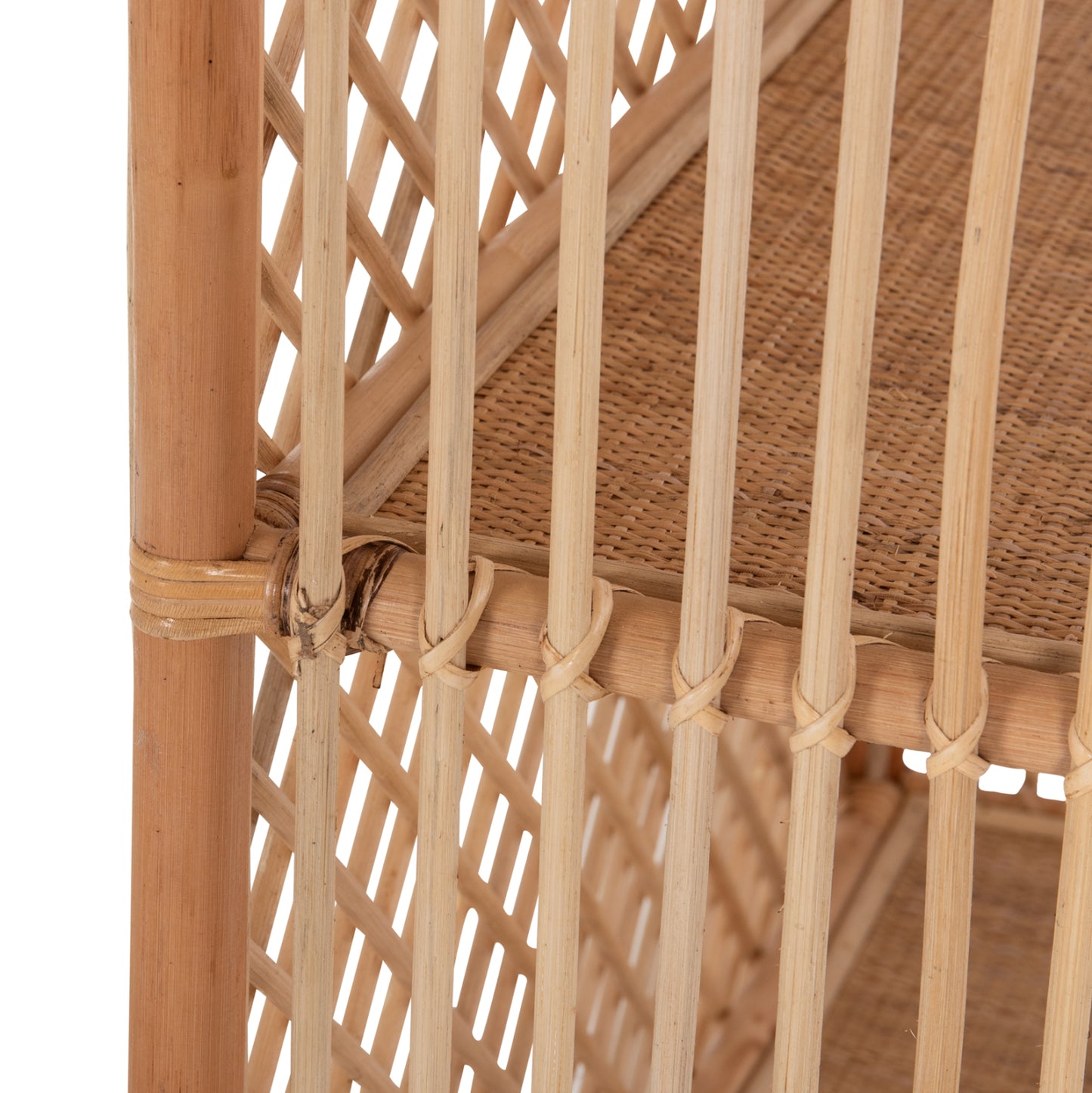 Bookcase Simok Hm9552 Made Of Natural Rattan In Natural Color 80x40x182hcm.